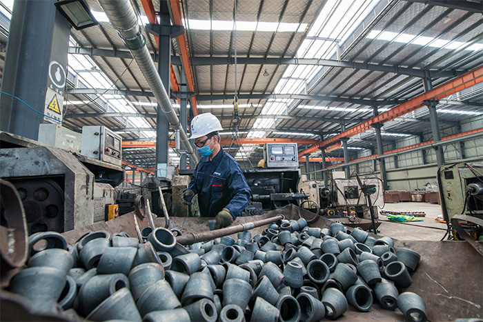 日喀则网架配件-锥头加工车间